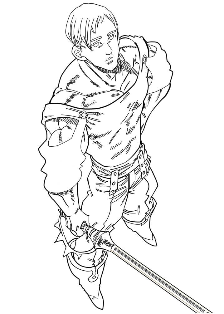 Awesome Escanor coloring page