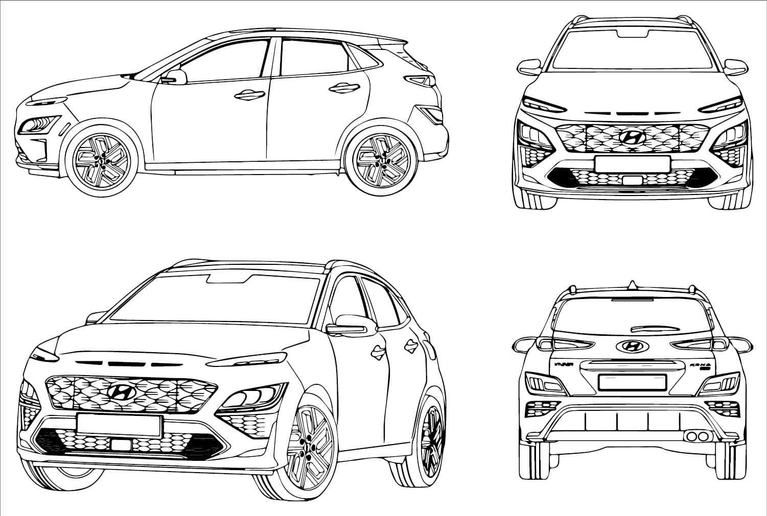 Awesome Hyundai coloring page - Download, Print or Color Online for Free