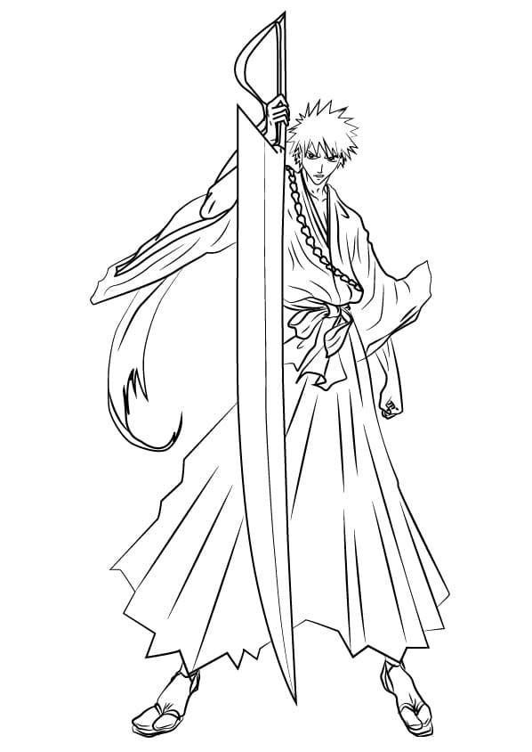 Awesome Kurosaki Ichigo coloring page