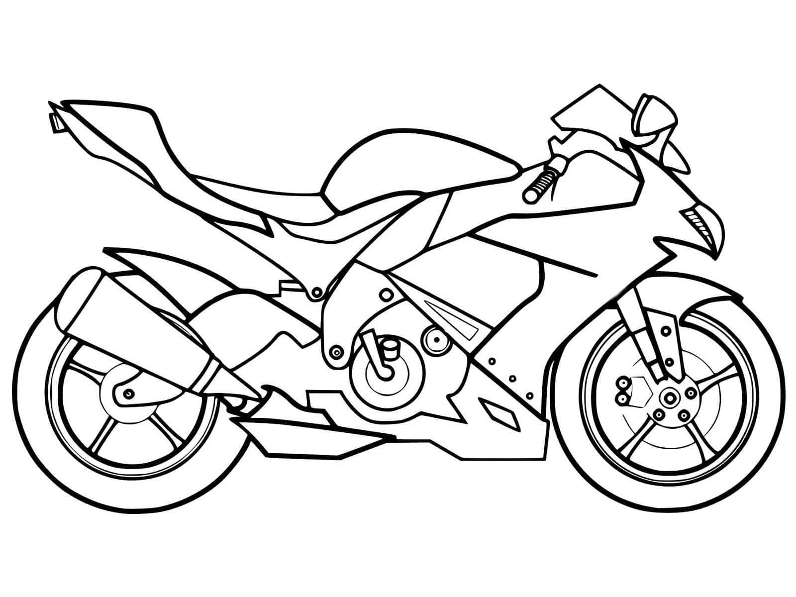 Awesome Motorcycle coloring page