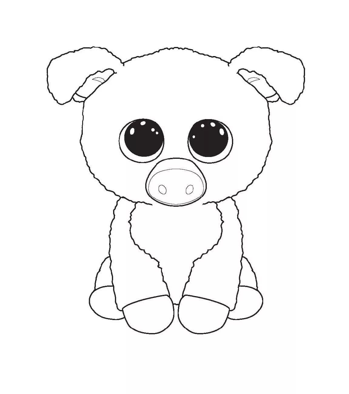 Beanie Boo Pig coloring page - Download, Print or Color Online for Free