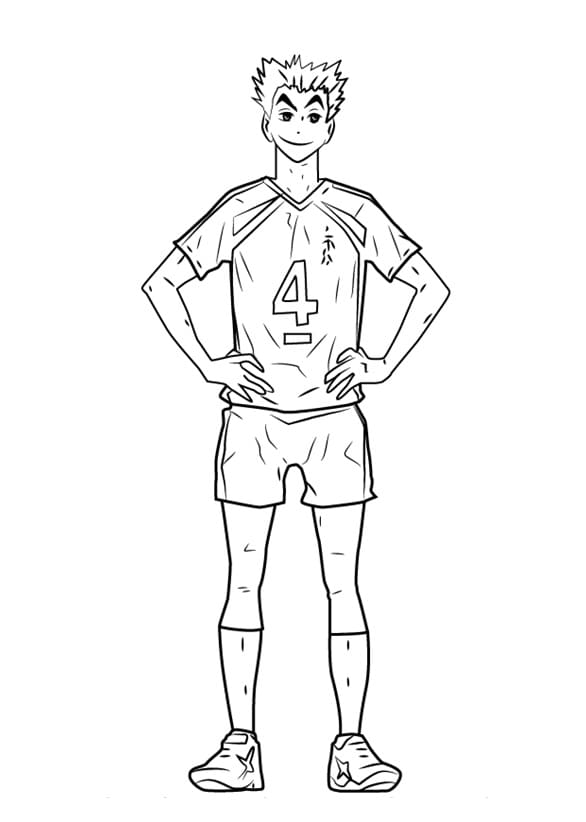 Bokuto Kotarou from Haikyuu coloring page