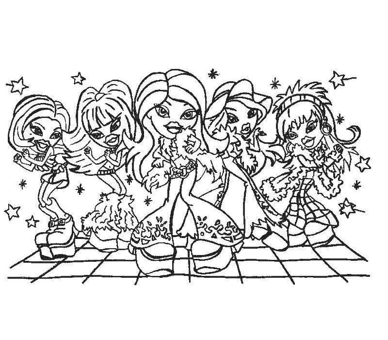 Bratz Dolls coloring page - Download, Print or Color Online for Free