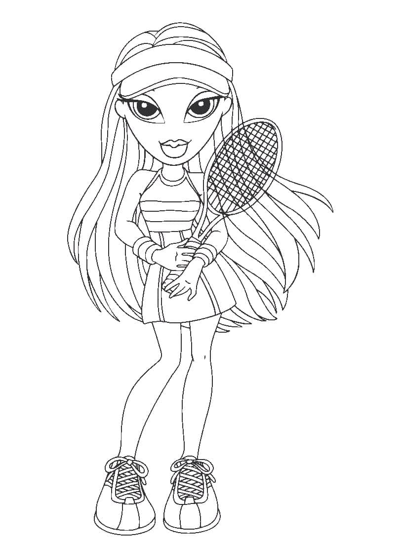 Bratz Tennis Girl coloring page