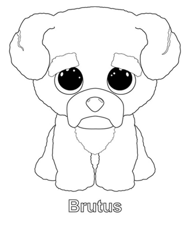 Brutus Dog Beanie Boo coloring page