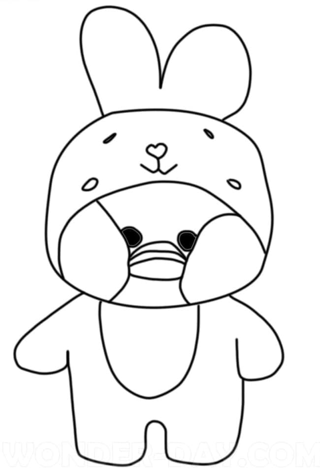 Bunny Lalafanfan coloring page