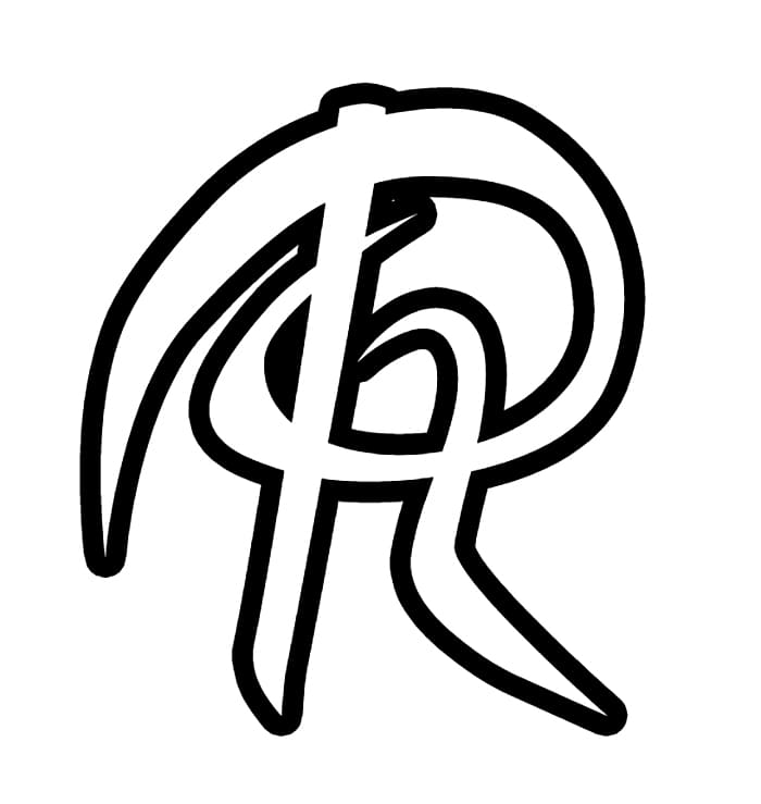 Calligraphy Alphabet Letter R coloring page - Download, Print or Color ...