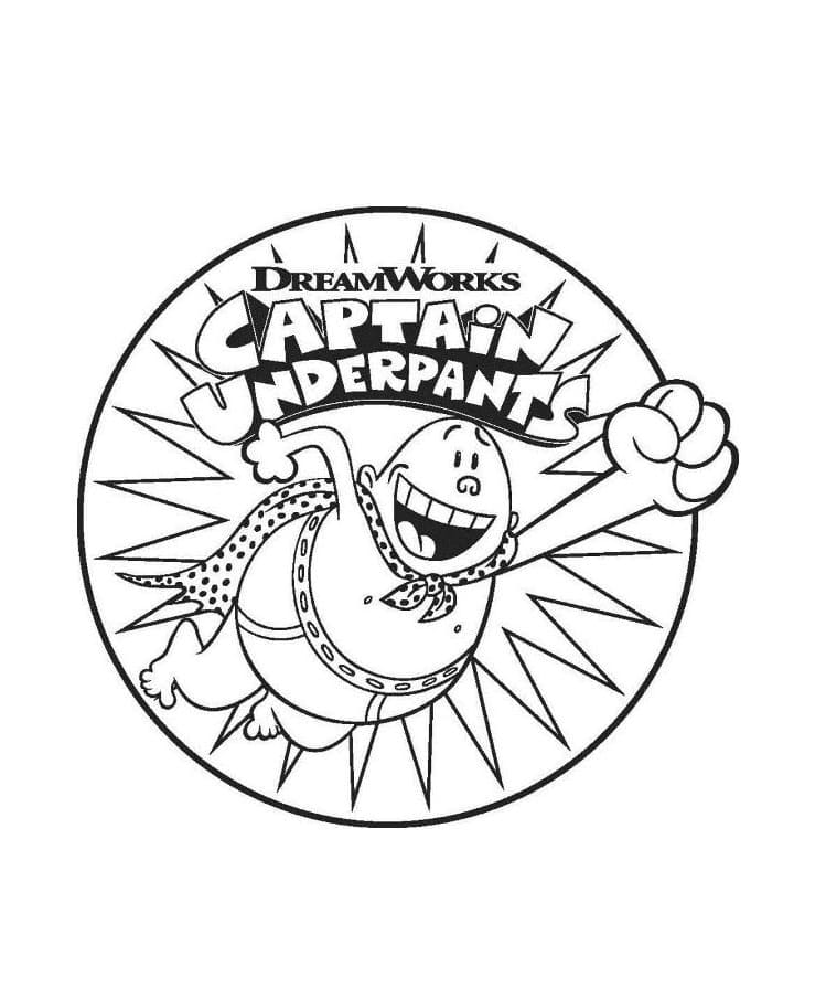 Captain Underpants Cartoon coloring page