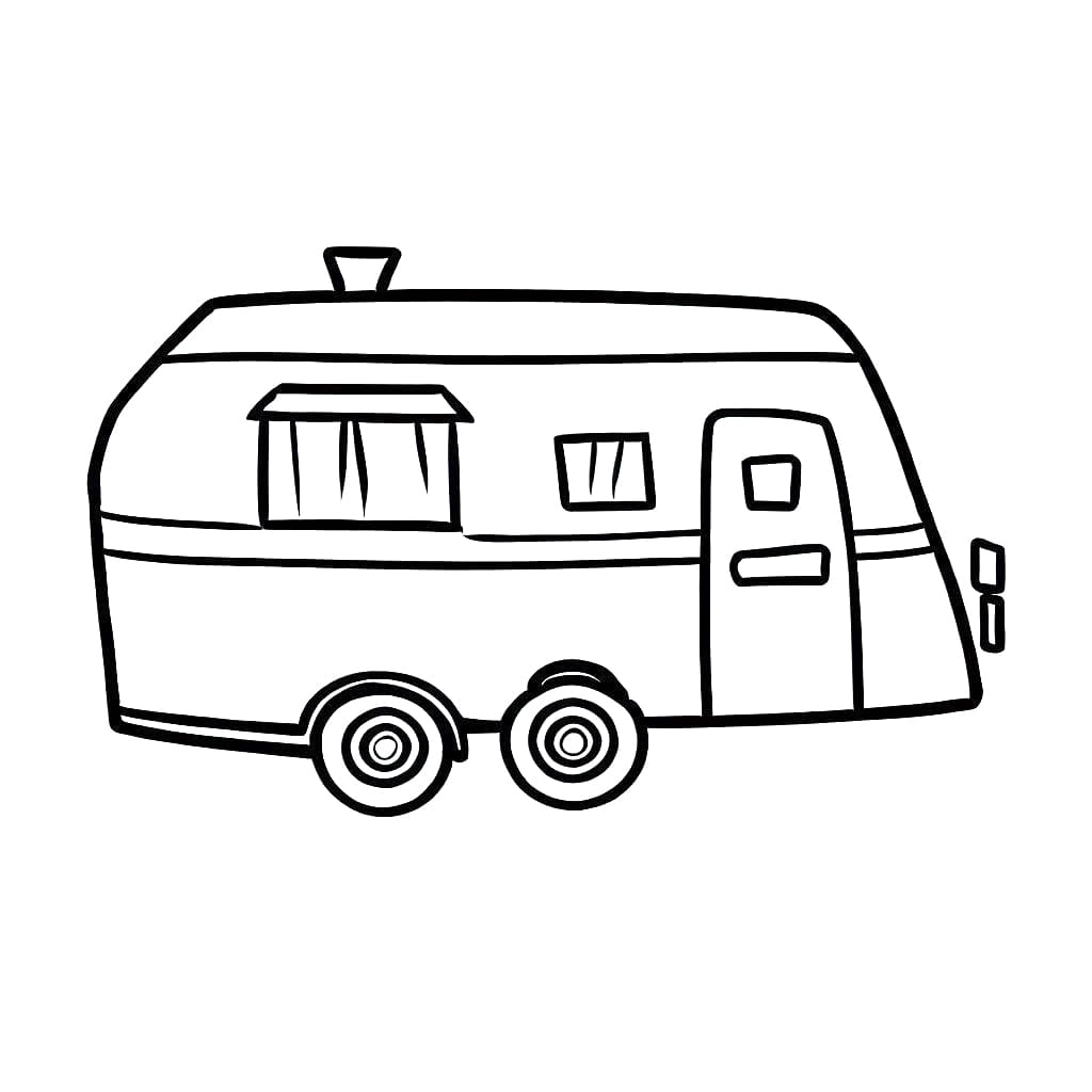 Caravan Camper coloring page - Download, Print or Color Online for Free