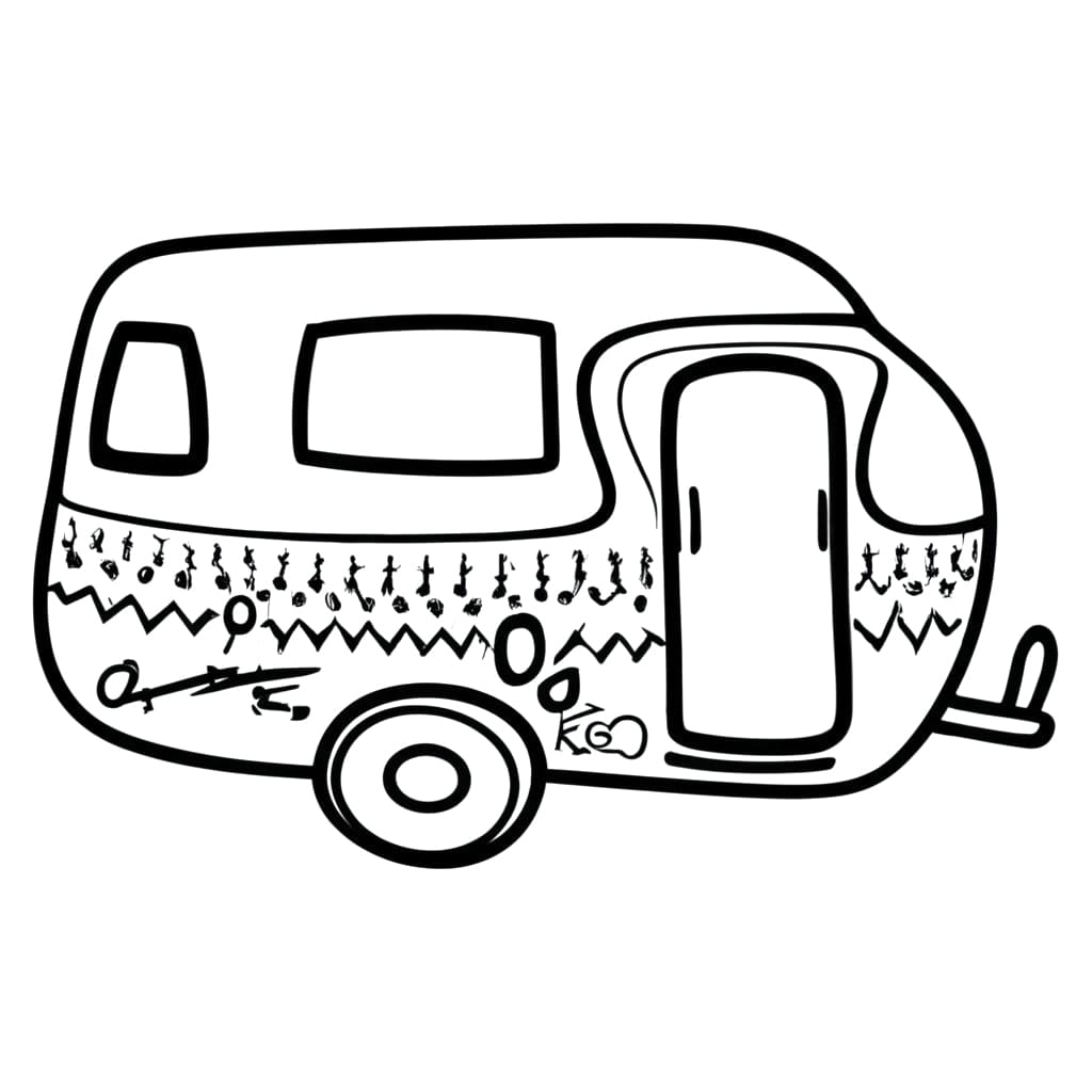 Caravan Camping coloring page - Download, Print or Color Online for Free