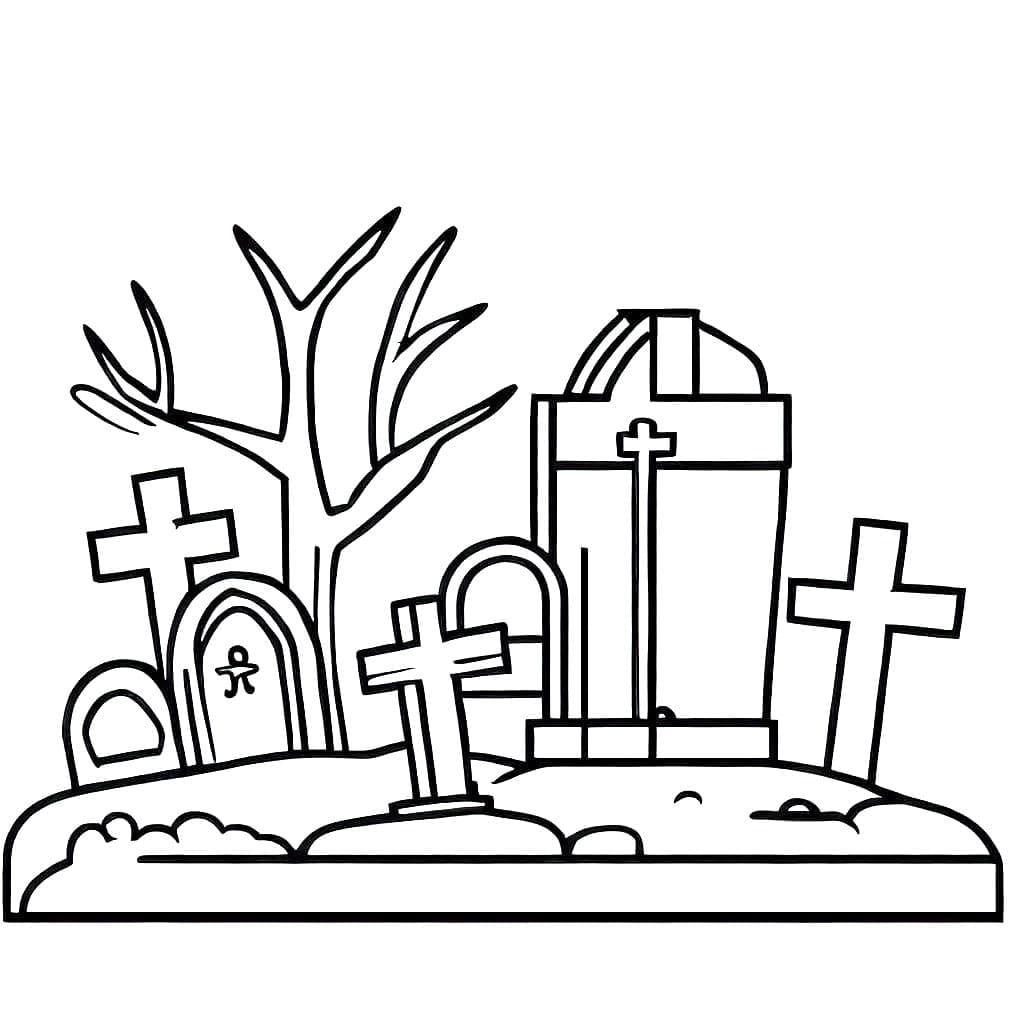 Cemetery Printable coloring page - Download, Print or Color Online for Free