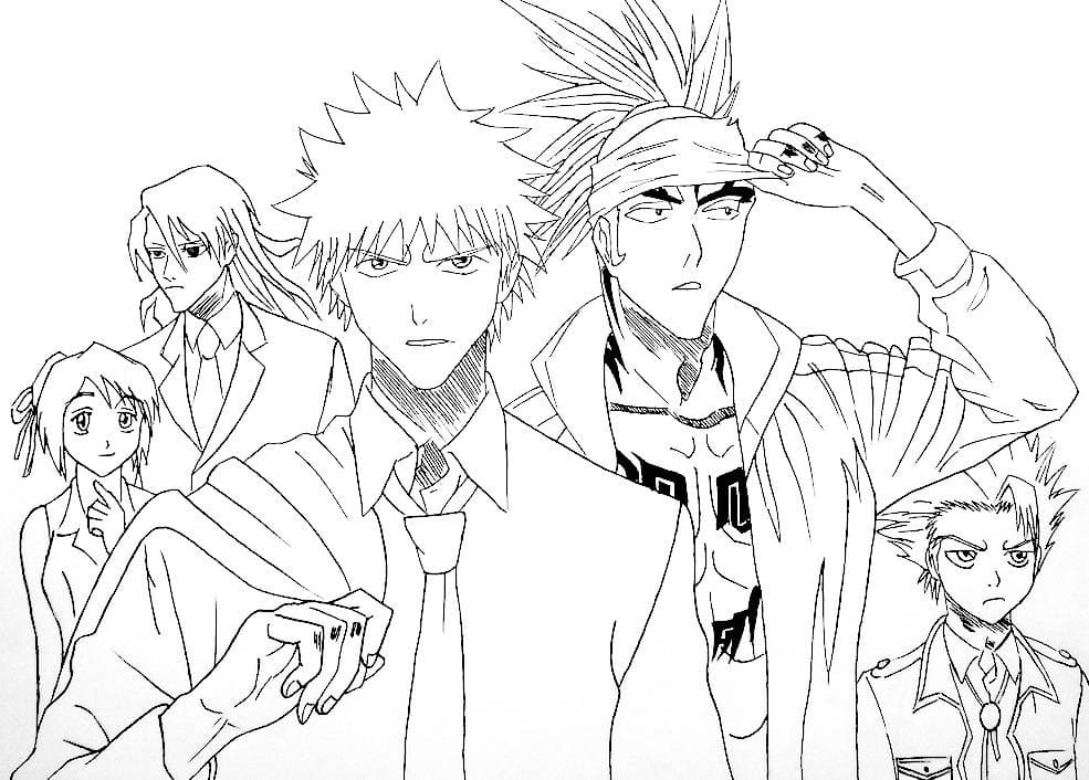 coloring pages of anime characters