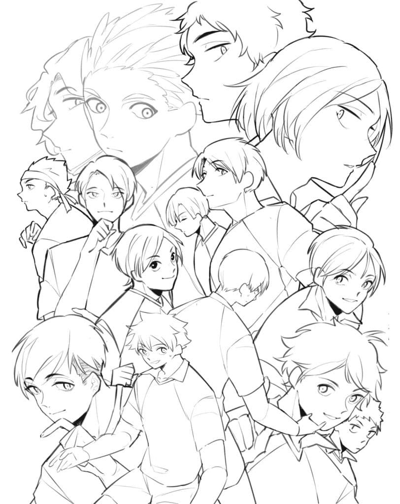 Characters from Haikyuu coloring page - Download, Print or Color Online ...