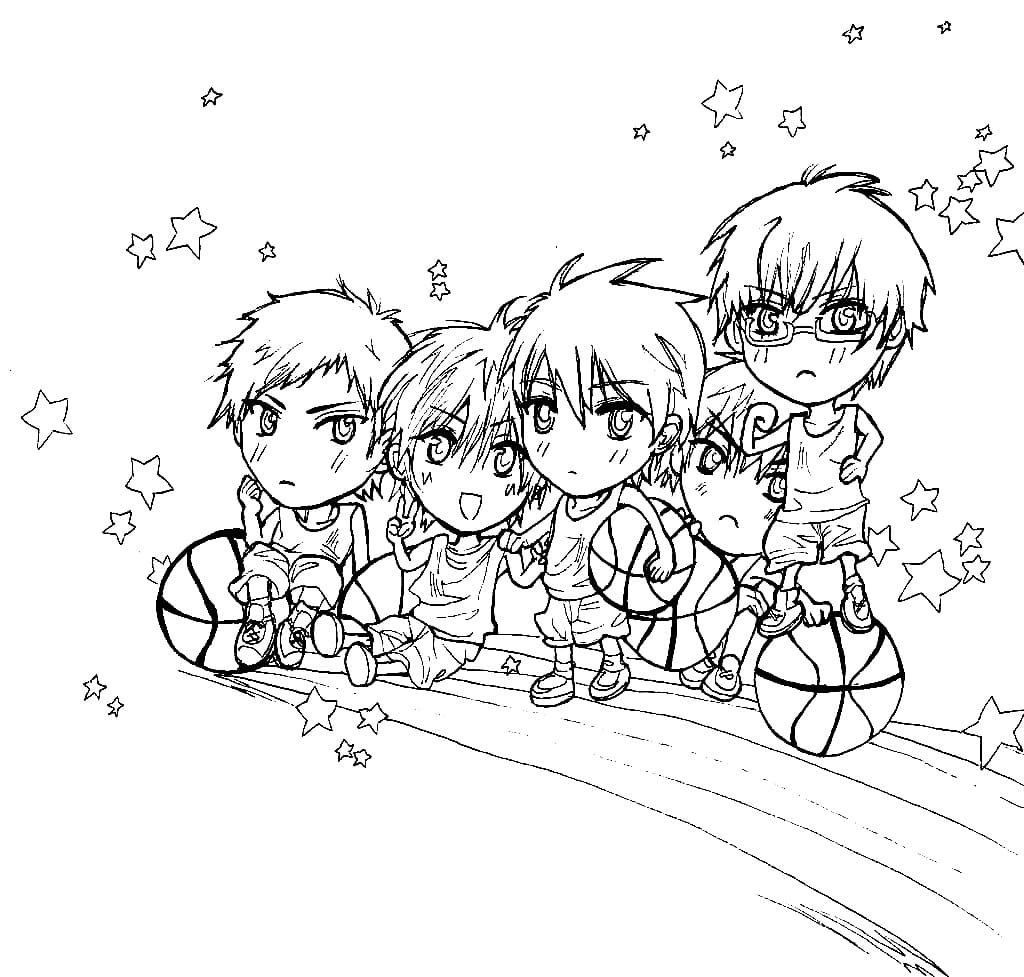 Chibi Haikyuu coloring page