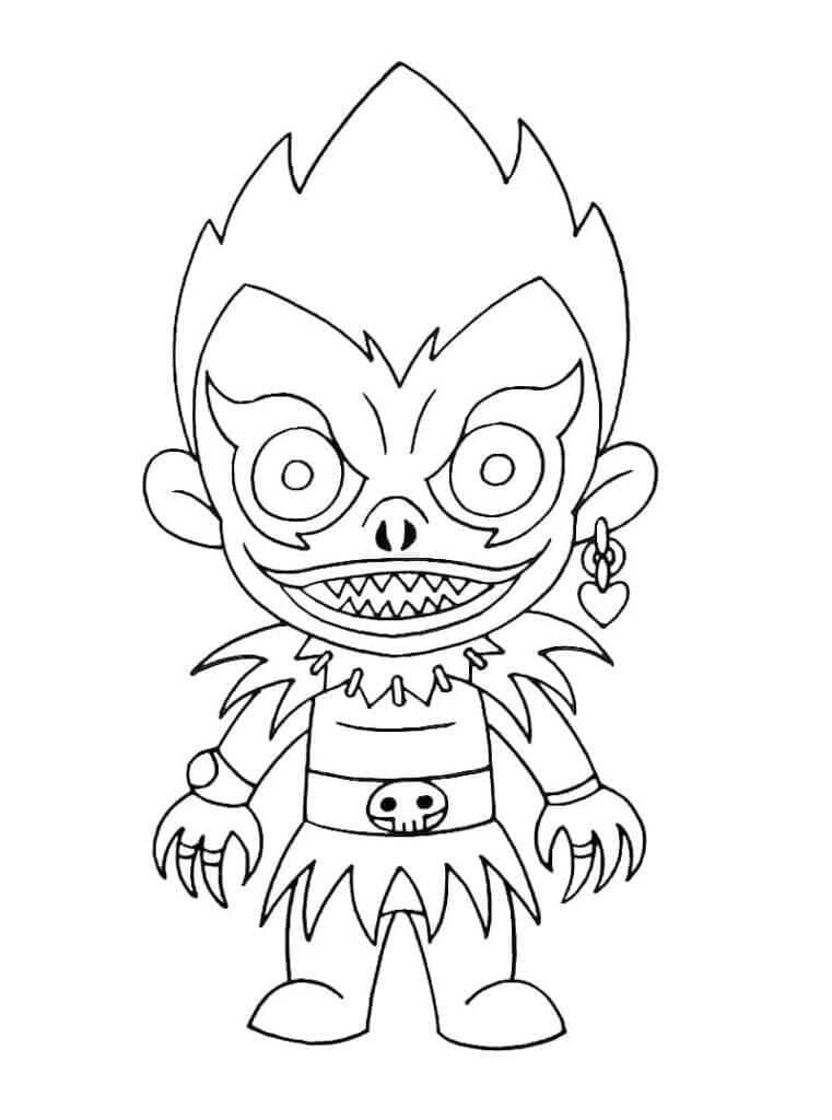 Chibi Ryuk Death Note coloring page - Download, Print or Color Online ...