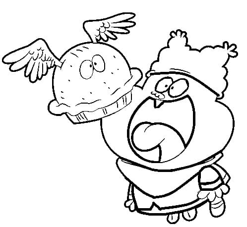 Chowder and Flying Muffin coloring page - Download, Print or Color ...