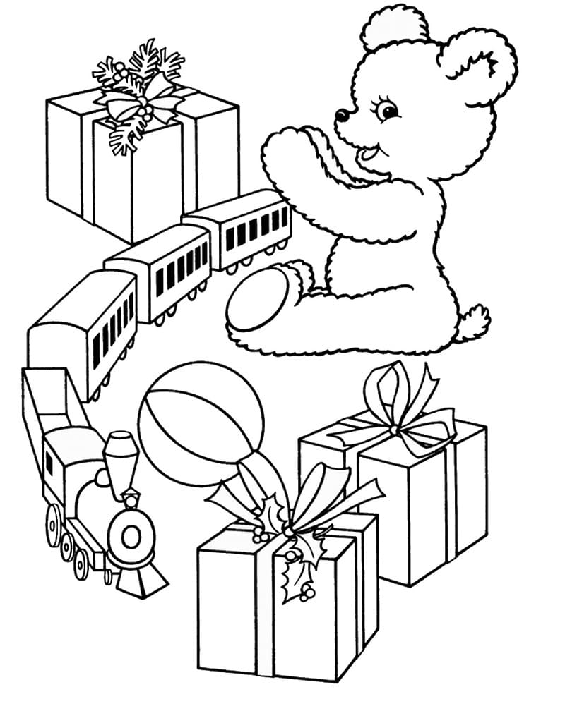 Christmas Toys coloring page