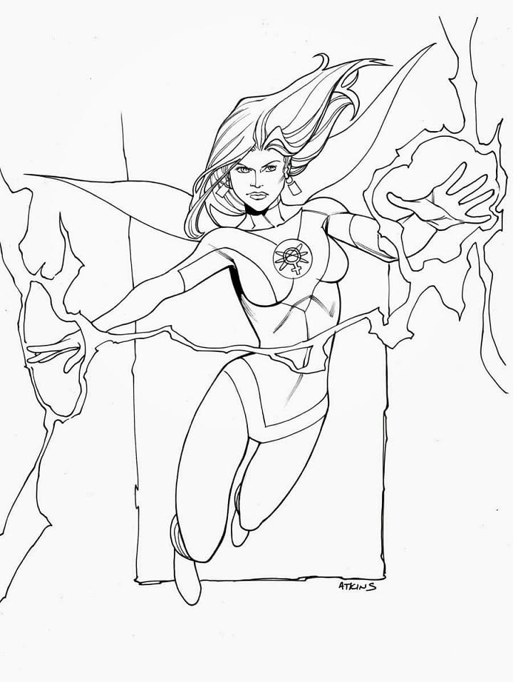 Cool Atom Eve coloring page