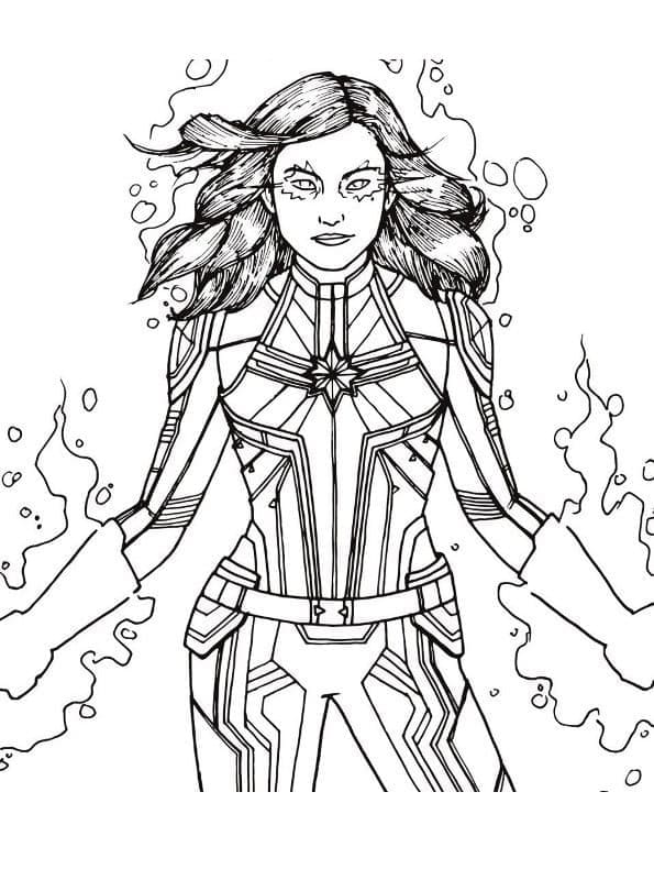 Cool Captain Marvel coloring page