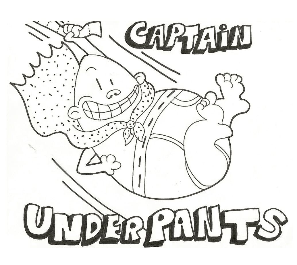 Cool Captain Underpants coloring page