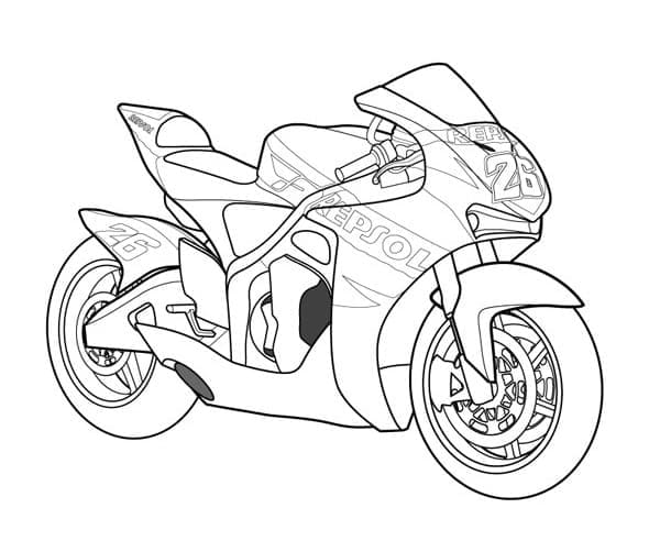 Cool Motorcycle coloring page - Download, Print or Color Online for Free