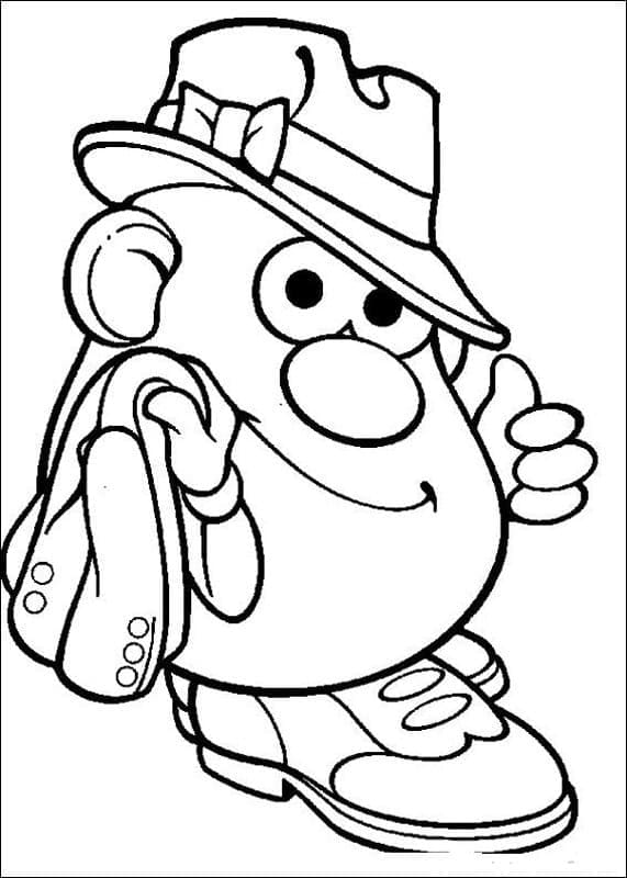 Cool Mr. Potato Head coloring page