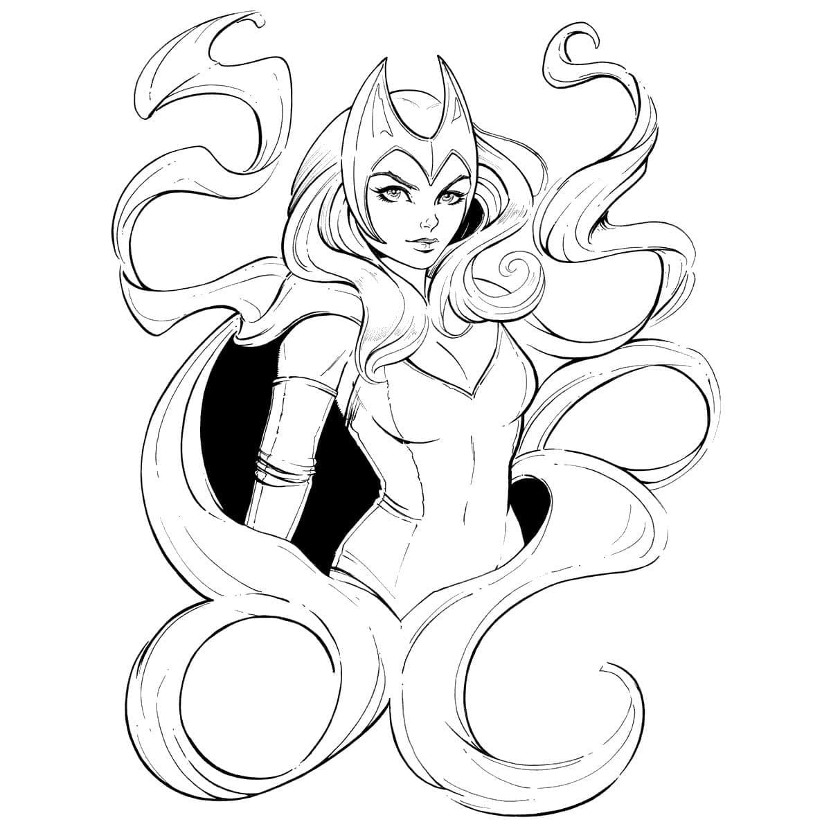 Cool Scarlet Witch coloring page