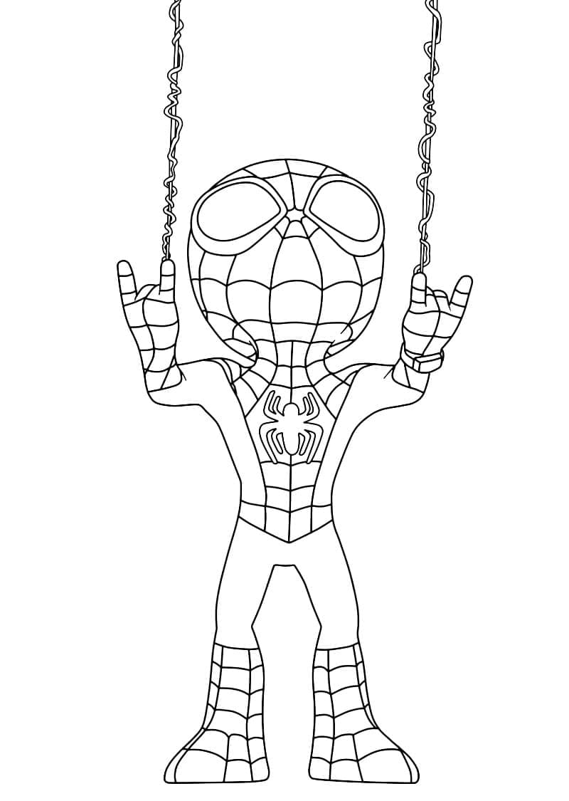 Cool Spidey coloring page