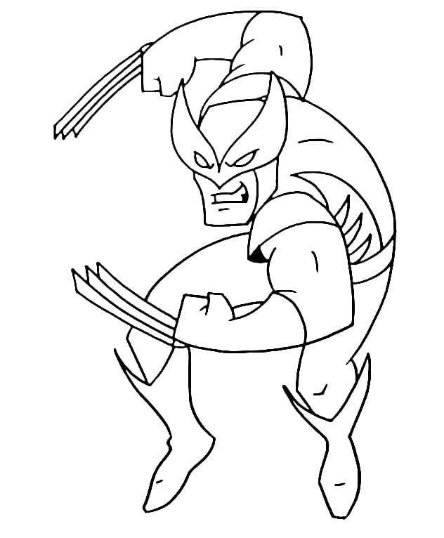 Cool Wolverine coloring page