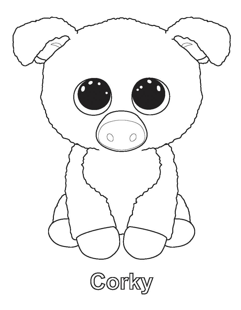 Corky Beanie Boo coloring page