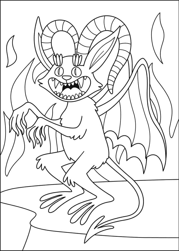 Creepy Devil coloring page