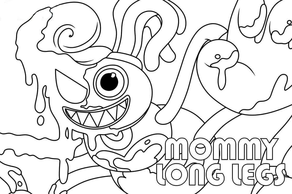 Creepy Mommy Long Legs coloring page