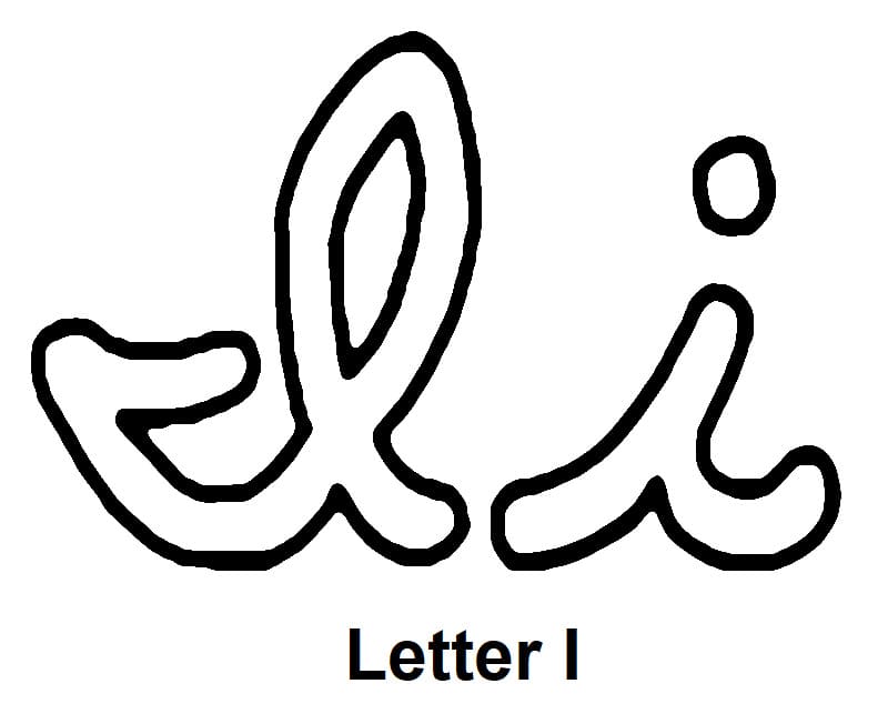 Cursive Alphabet Letter I coloring page - Download, Print or Color ...