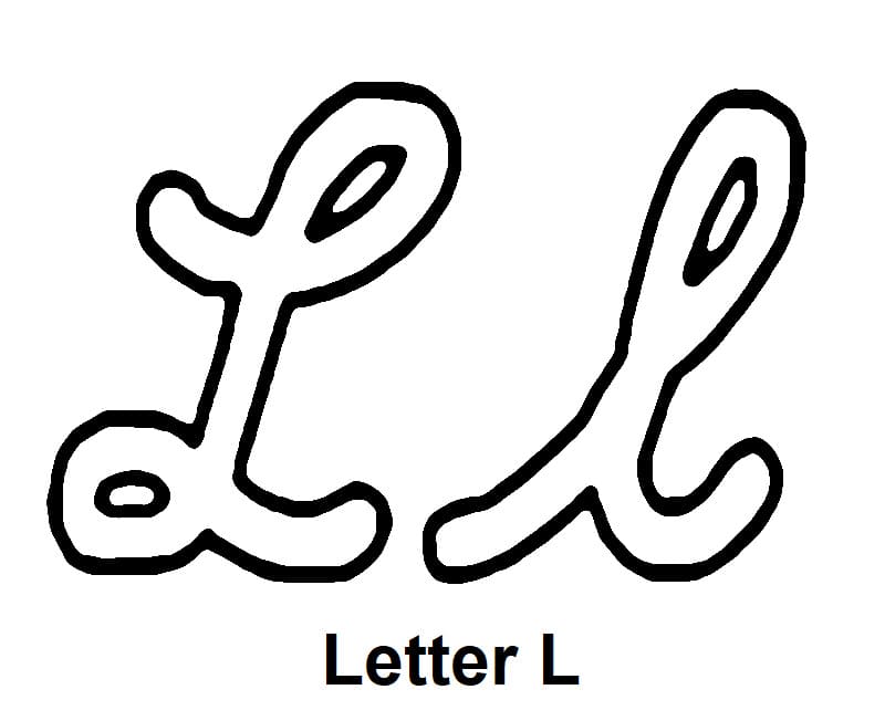 Cursive Alphabet Letter L coloring page - Download, Print or Color ...