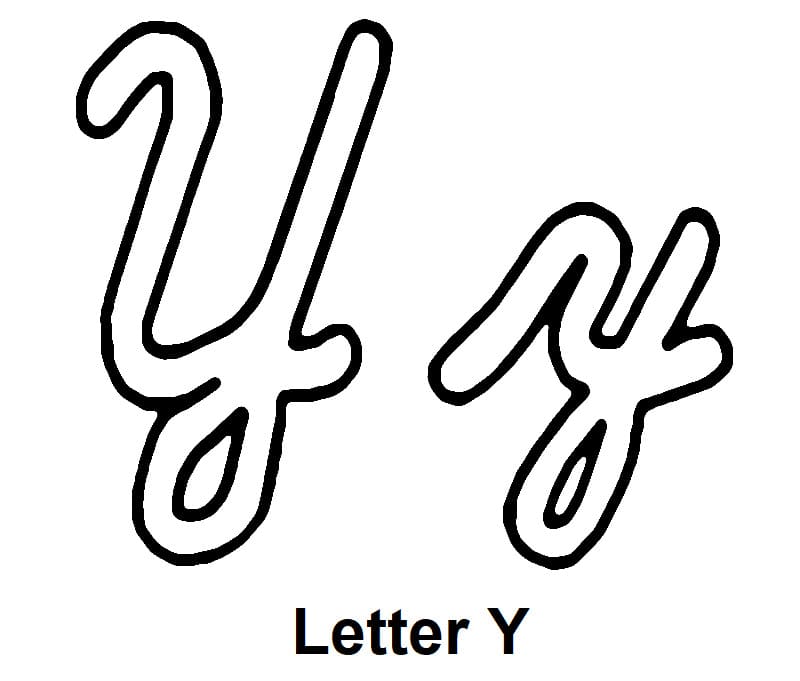 Cursive Alphabet Letter Y coloring page - Download, Print or Color ...