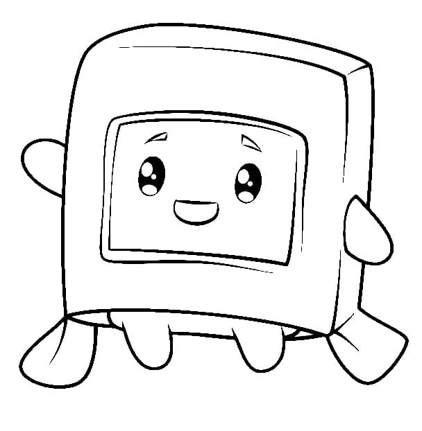 Cut Boxy LankyBox coloring page