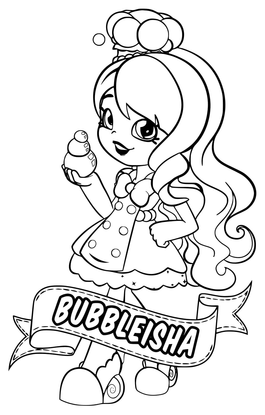 Bubbleisha coloring pages