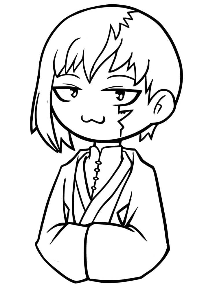 Cute Gen Asagiri coloring page