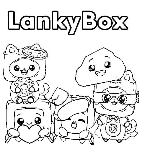 Cute LankyBox coloring page - Download, Print or Color Online for Free