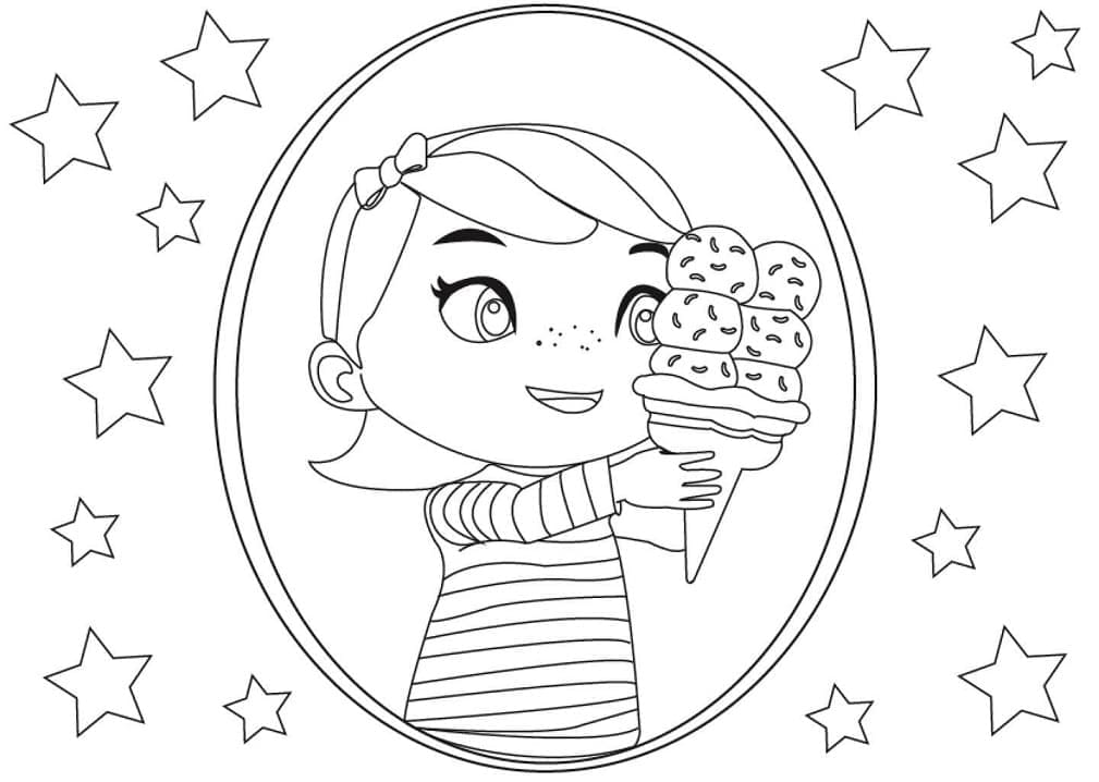 Cute Mia Little Baby Bum coloring page