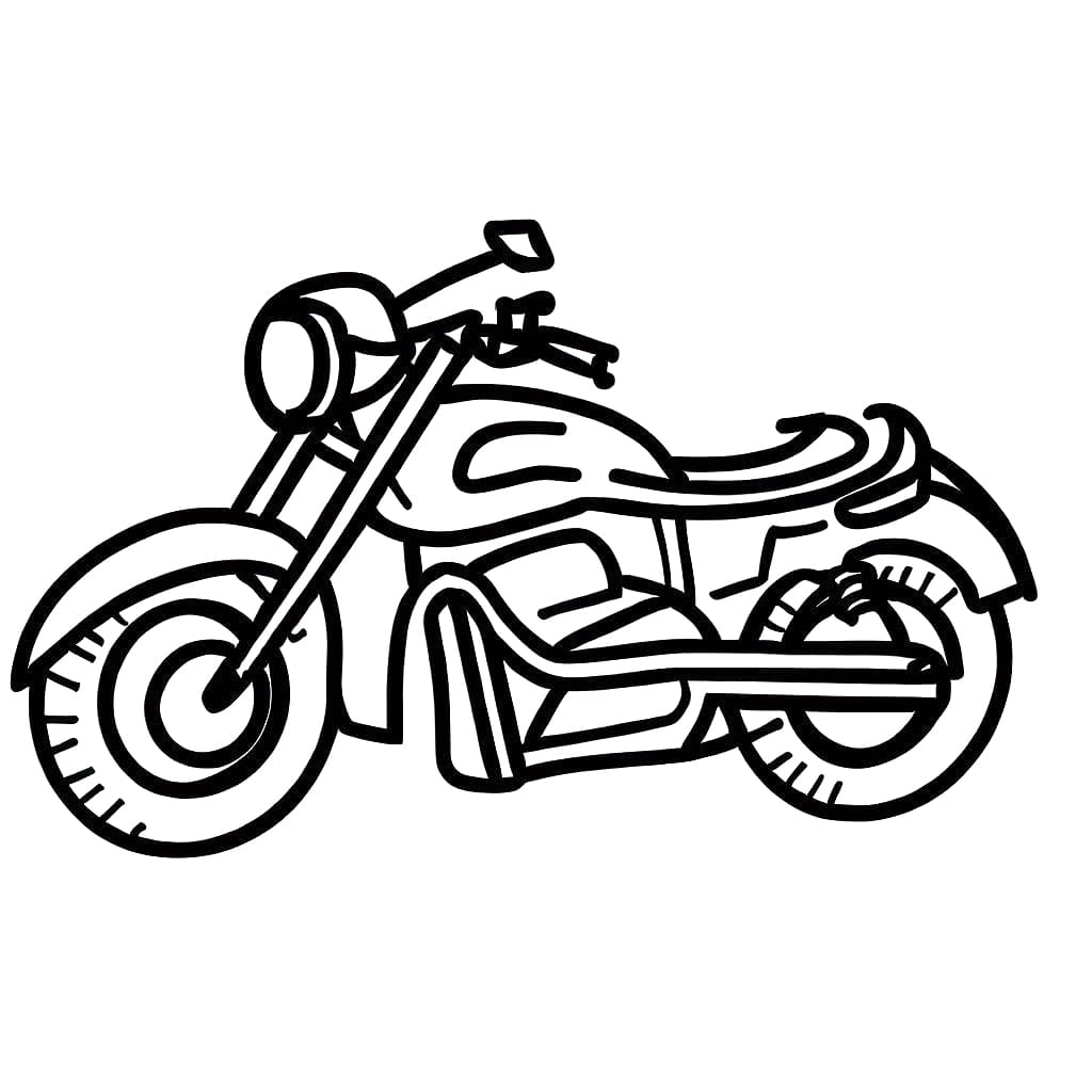 Cute Motorbike coloring page