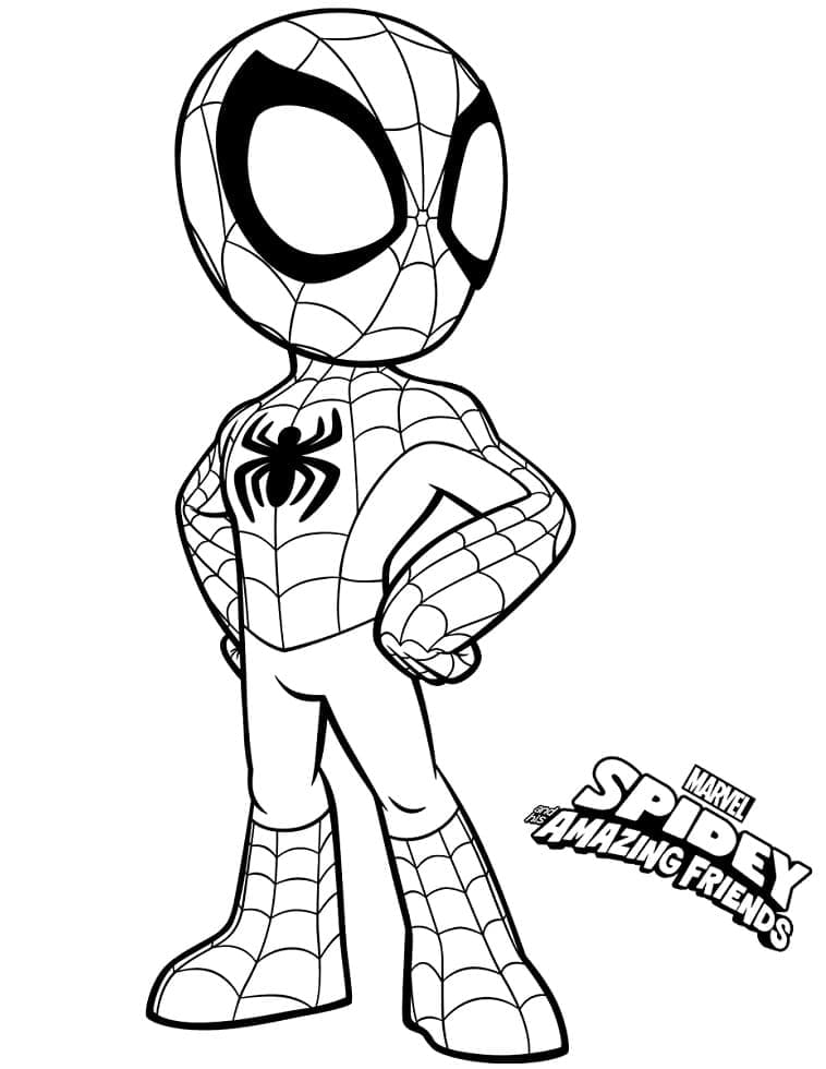 Cute Spidey coloring page - Download, Print or Color Online for Free