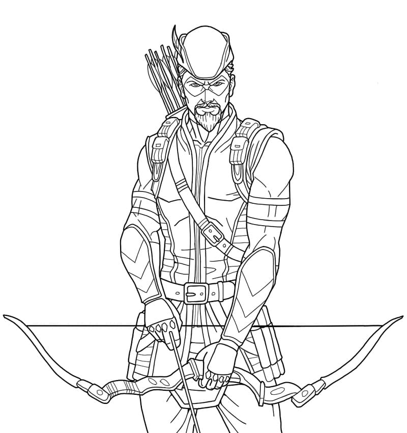 DC Hero Green Arrow coloring page