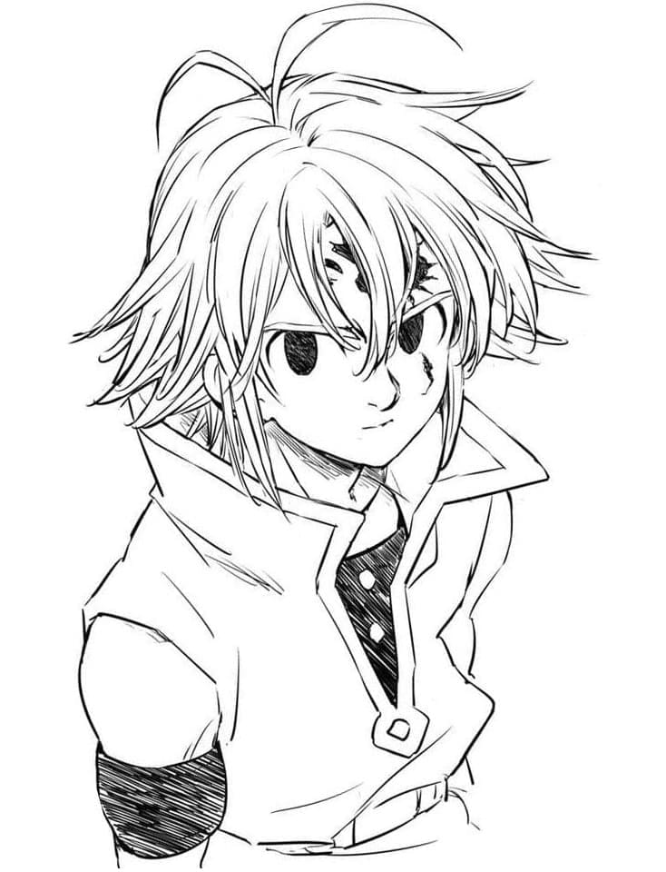 Drawing of Meliodas