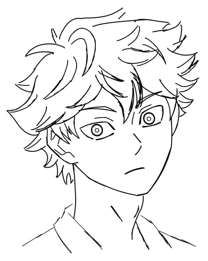 Drawing of Shoyo Hinata coloring page