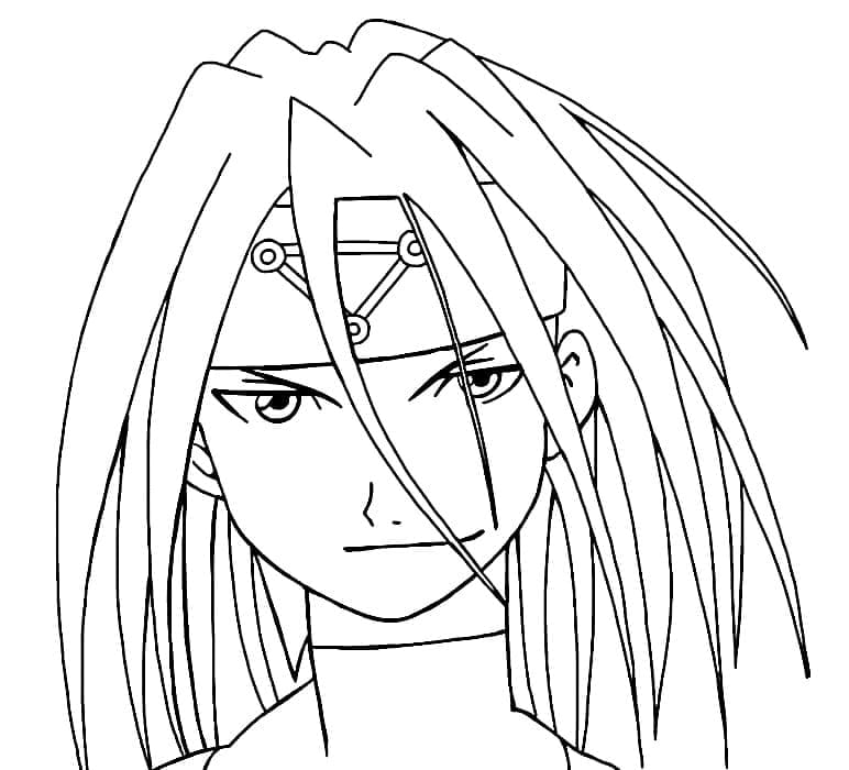 Envy from Fullmetal Alchemist coloring page