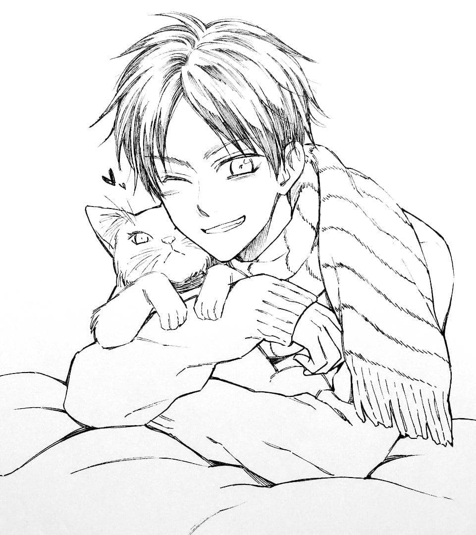 Eren Yeager and Cat