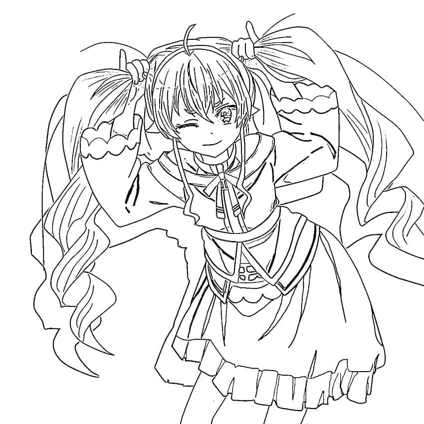 Eris Boreas Greyrat from Mushoku Tensei coloring page