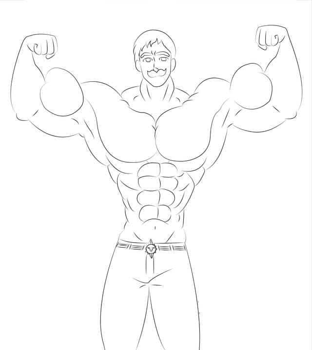 Escanor coloring page