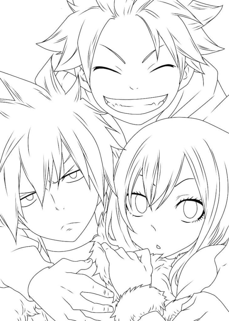 Fairy Tail Characters coloring page - Download, Print or Color Online ...